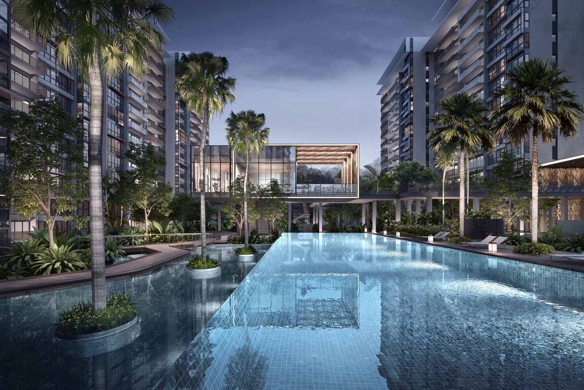 OLA Executive Condo (EC) in Sengkang(D19) 2 Main Swimming Pool Of OLA Executive Condo