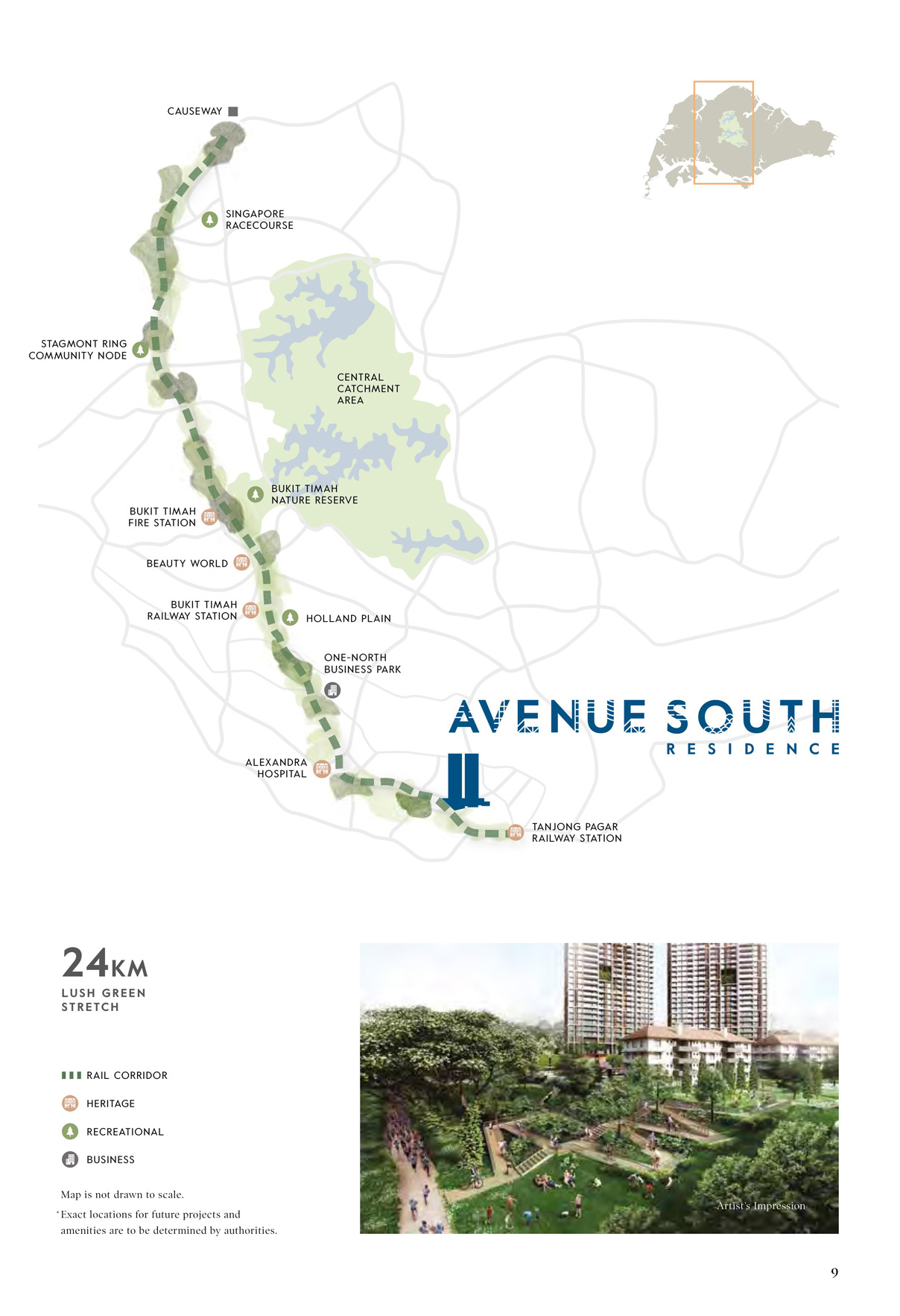 The Avenue South Residence (D03) 3 Rail Corridor of Singapore Greater Southern Waterfront