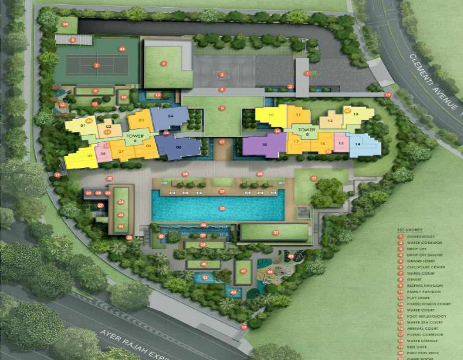 Clavon (D05) 3 Site Map of Clavon Condo, West Coast-Clementi