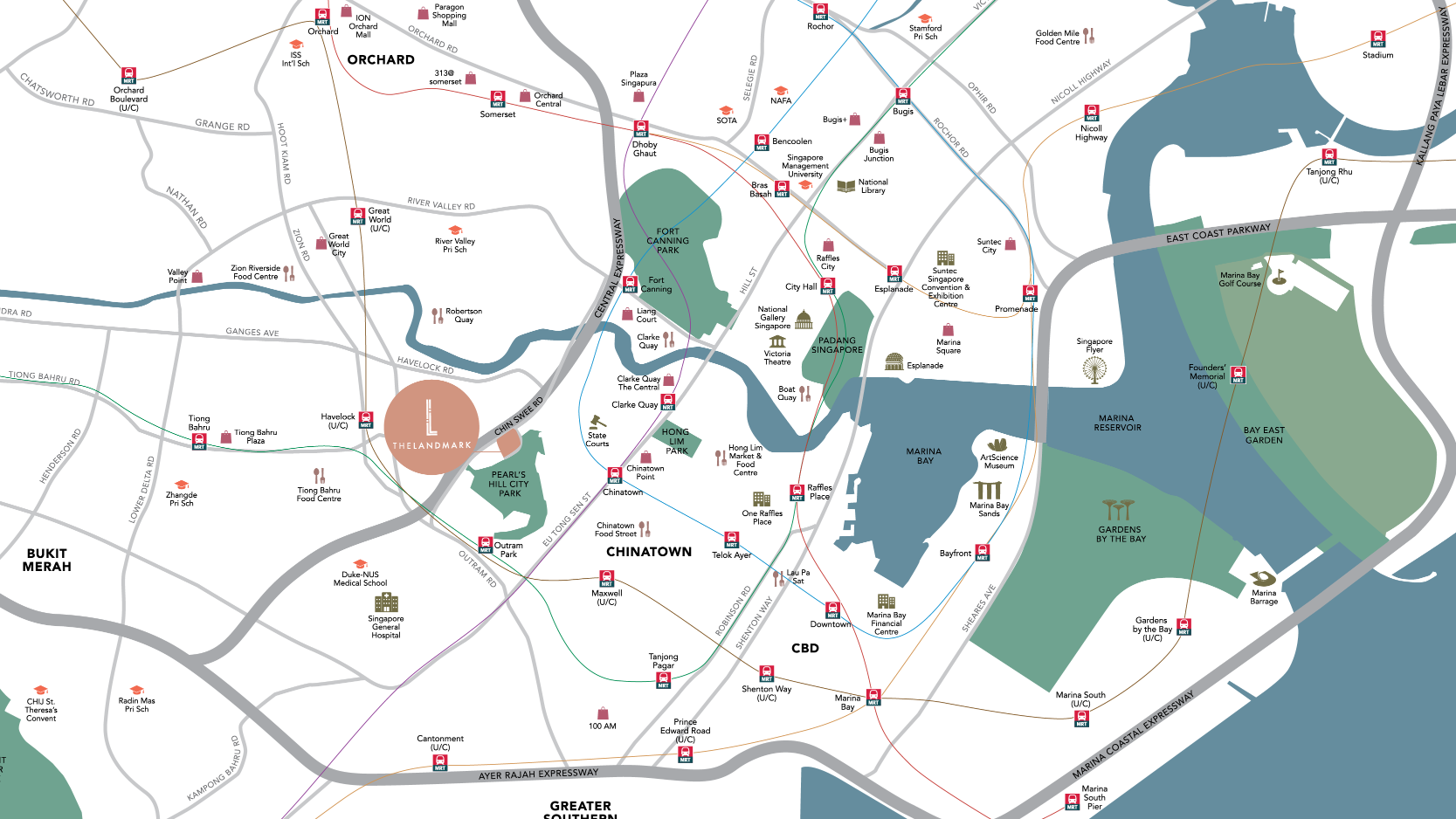 The Landmark Condo For Sale (D03) 10 The Landmark - location map