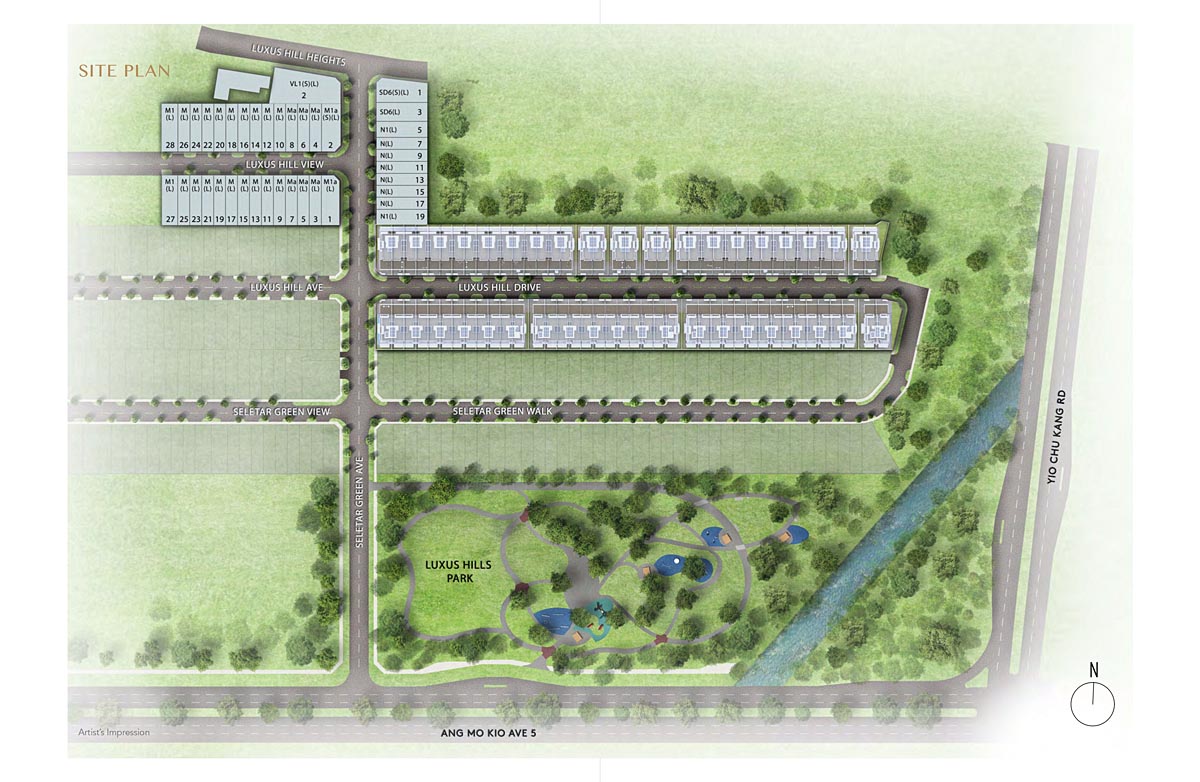 Luxus Hills Contemporary Collection (D28) 6 Luxus Hills Site Plan