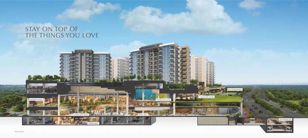 Sengkang Grand Residences, (D19) 3 Sengkang Grand Development Cross-Sectional-Perspective