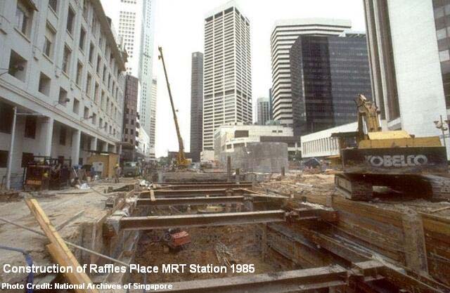 Raffles Place MRT station 1985 on One Bernam Location Page