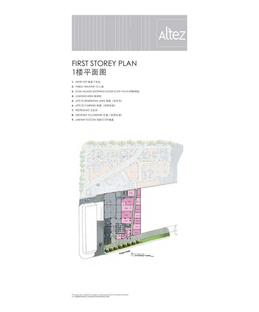 Altez Singapore 1 Site Plan Level 1